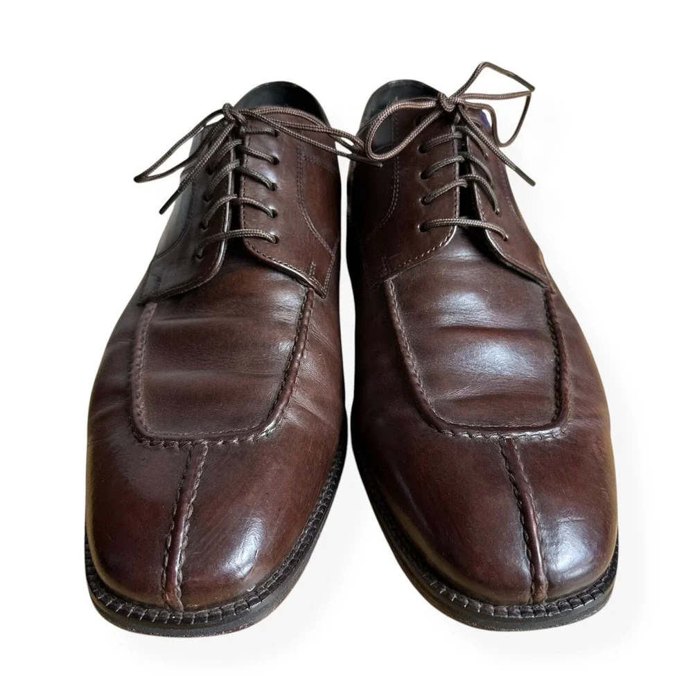 VINTAGE Men's Cole Haan Split Toe Oxford Shoes Dark Brown Leather Size 11 C01595